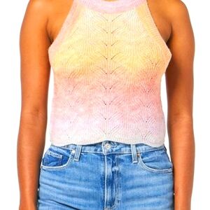 NEW! UNIONBAY Rainbow Ombre Cropped Knit Sweater - Size S